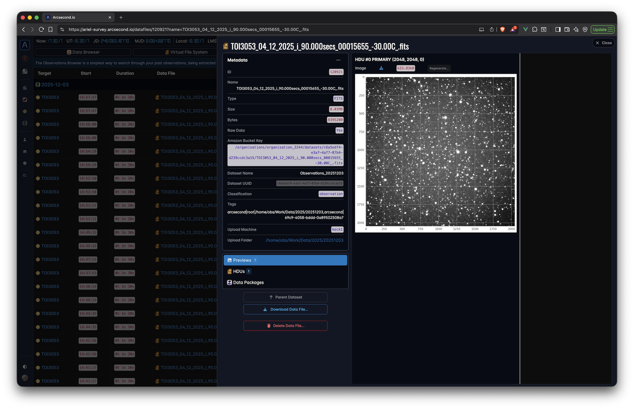 Observations Browser