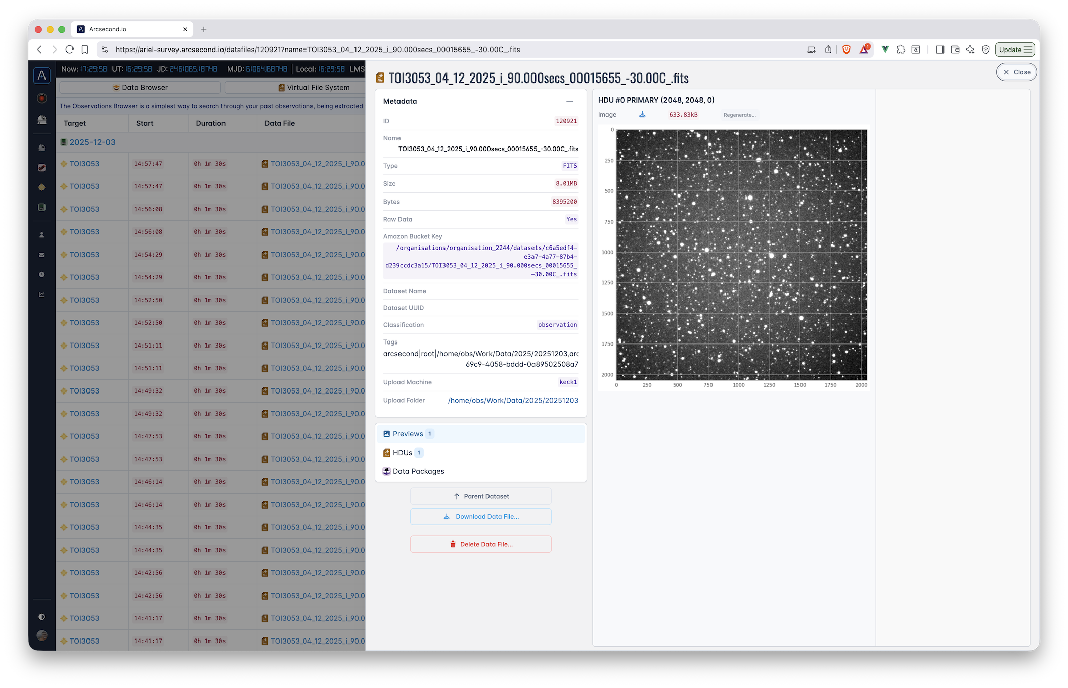 Observations Browser